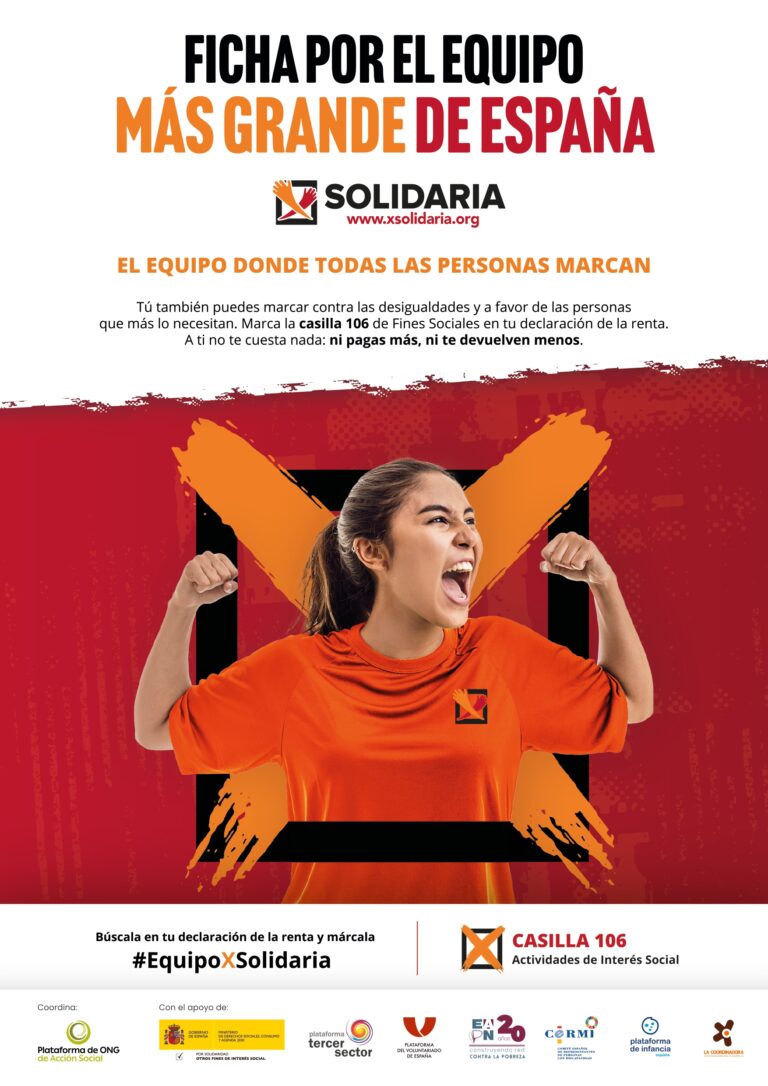 Marca la X Solidaria en la casilla 106 de la declaración de la renta 2024